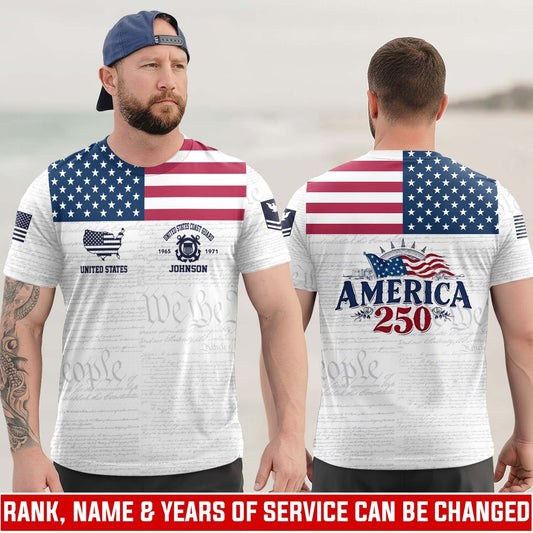 U.S Coast Guard – T-shirt – America 250 Heritage Flag