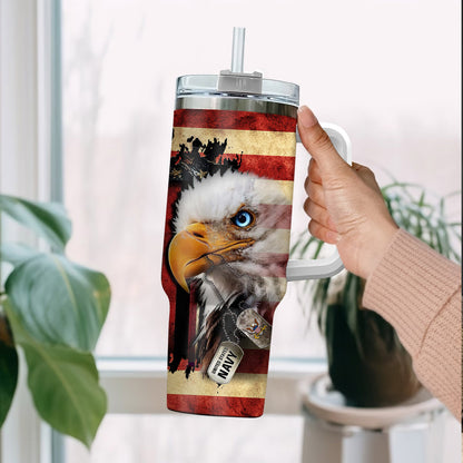 US Navy, Land Of The Free, Because Of The Brave – Stainless Steel Tumbler 40oz