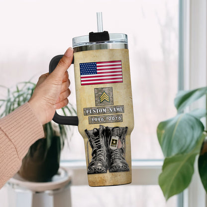 US Army, E 5 Army Sergeant – Stainless Steel Tumbler 40oz