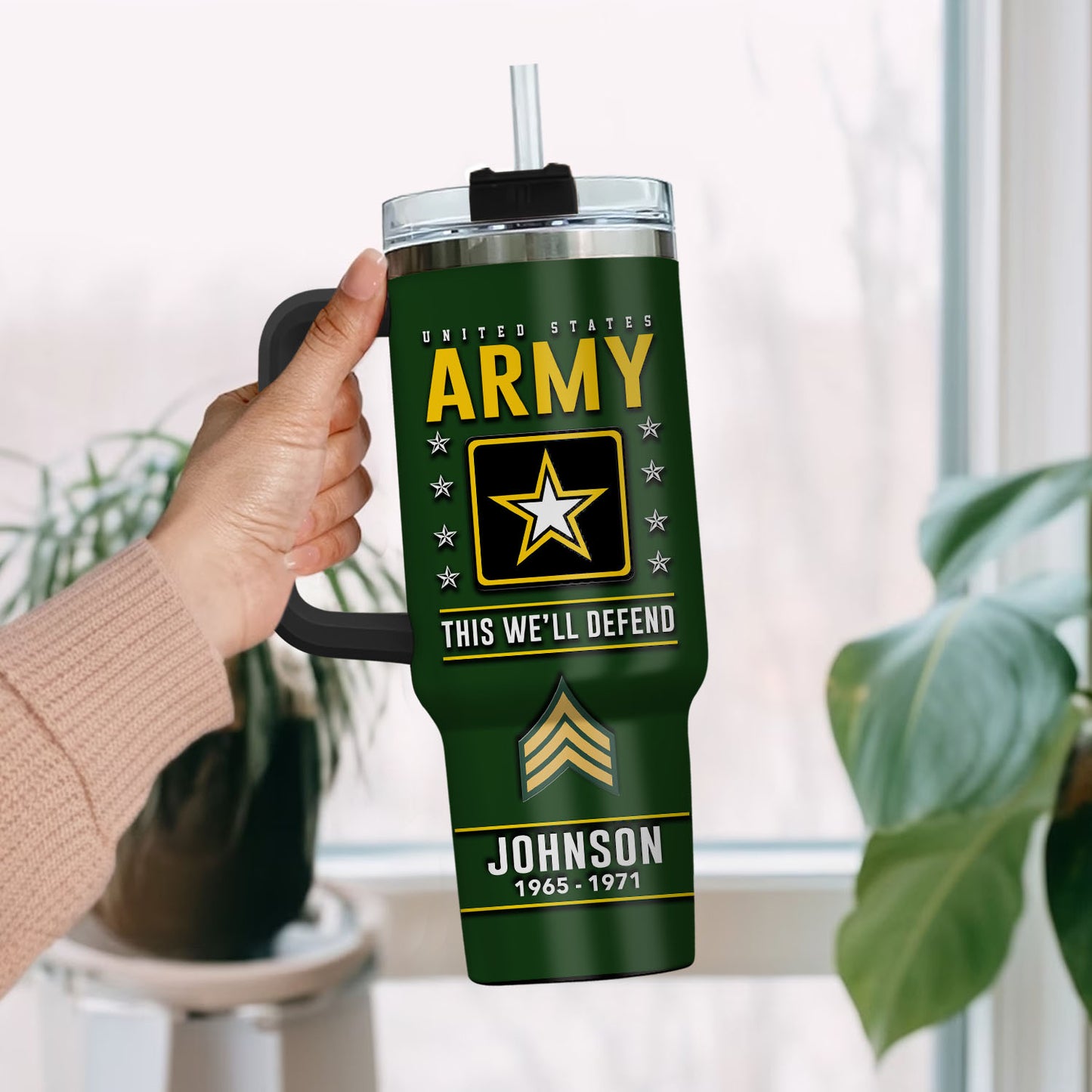 US Army, E 9 Army Command Sergeant Major – Stainless Steel Tumbler 40oz