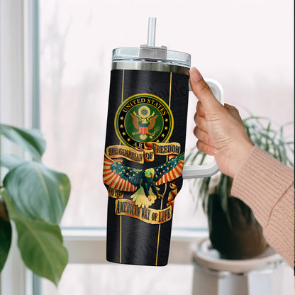 US Army, Land Of The Free, Because Of The Brave – Stainless Steel Tumbler 40oz