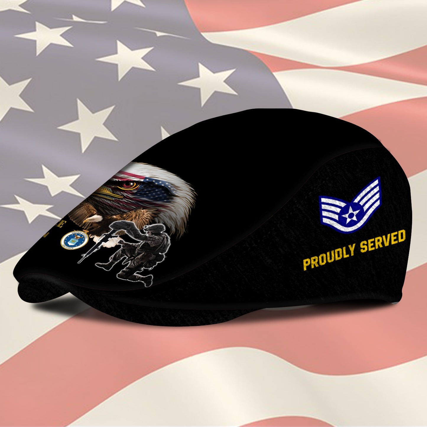 Custom U.S. Air Force Jeff Cap – Bald Eagle Design