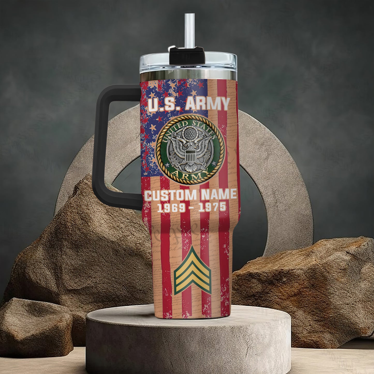 US Army – Tumbler 40oz - Vintage American Flag