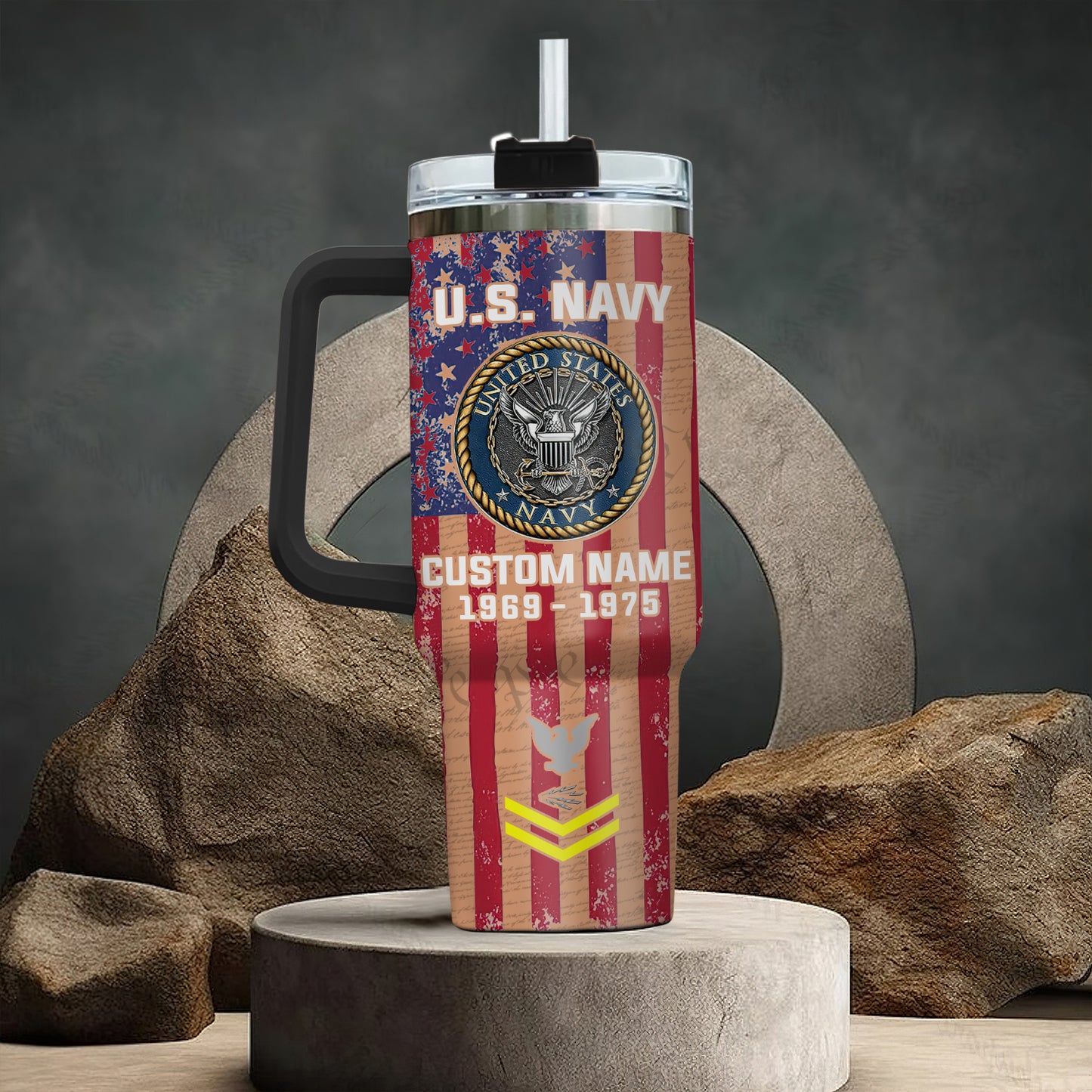 US Navy – Tumbler 40oz - Vintage American Flag