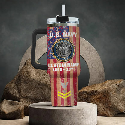 US Navy – Tumbler 40oz - Vintage American Flag