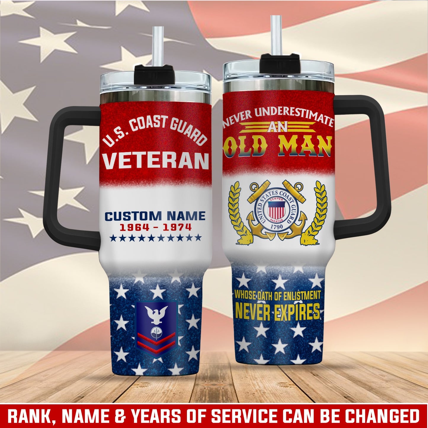 US Coast Guard – Tumbler 40oz - Whose Oath of Enlistment Never Expires