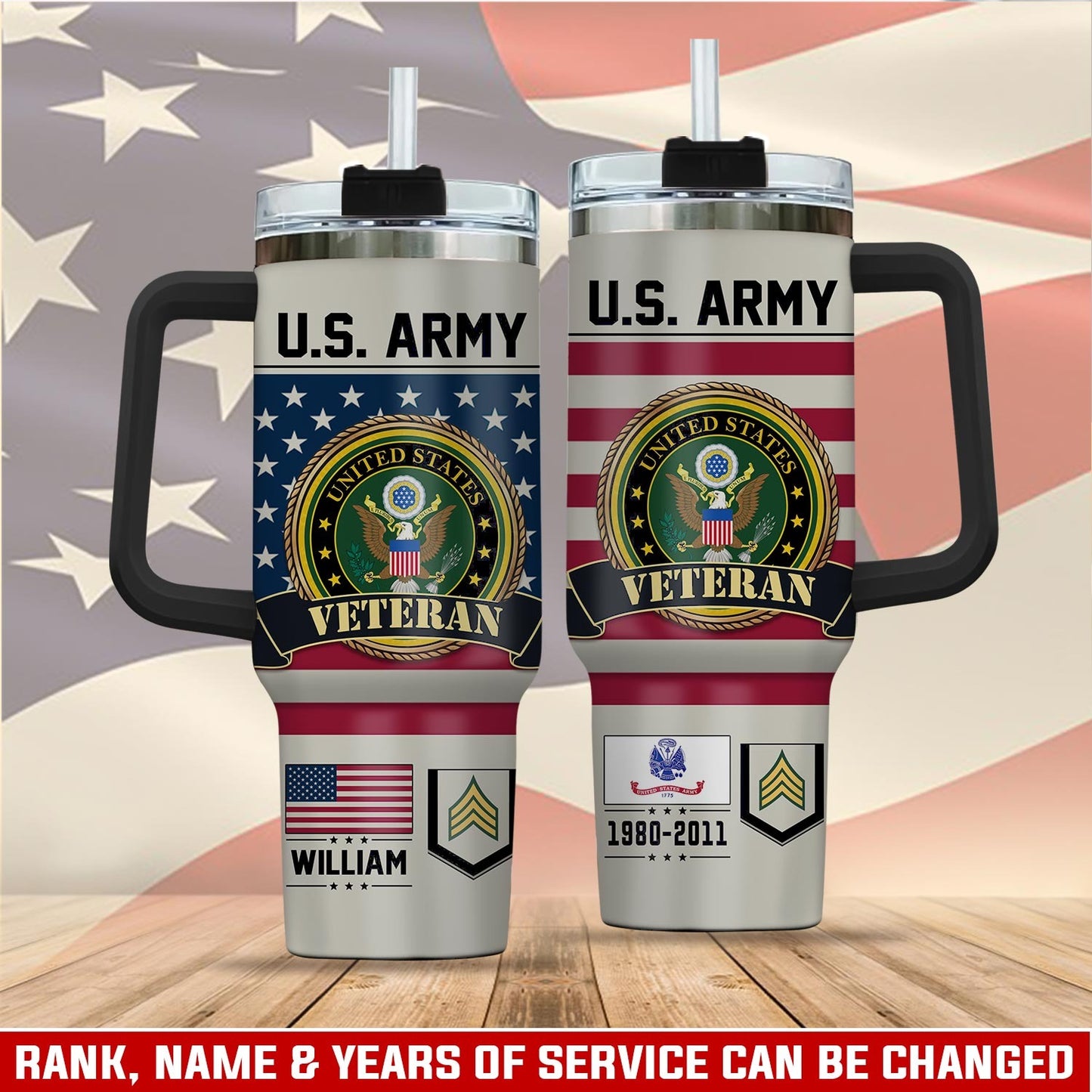 US Army - Tumbler 40oz - No One Gets Left Behind