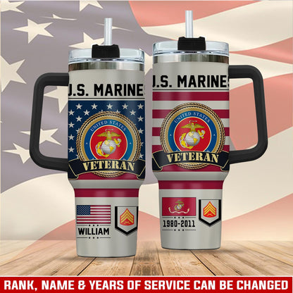 US Marine Corps - Tumbler 40oz - No One Gets Left Behind