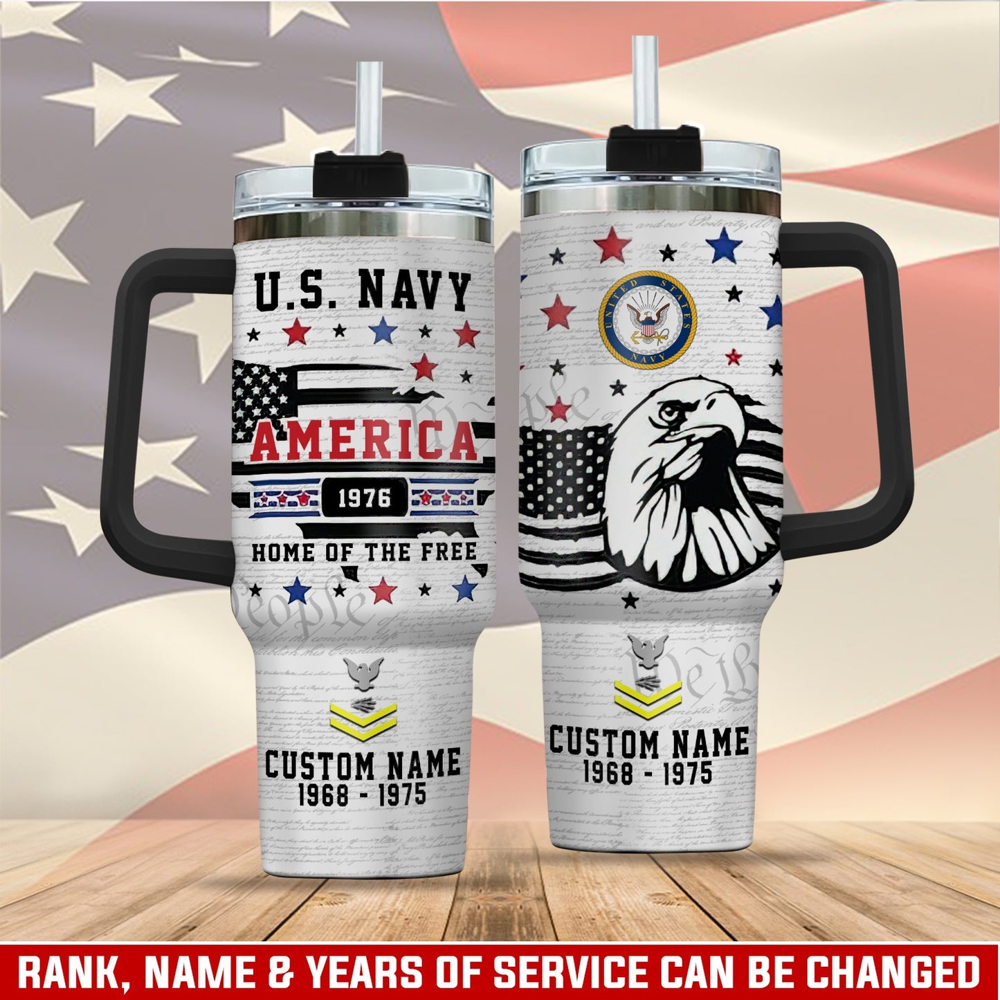 US Navy – Tumbler 40oz - Home Of The Free