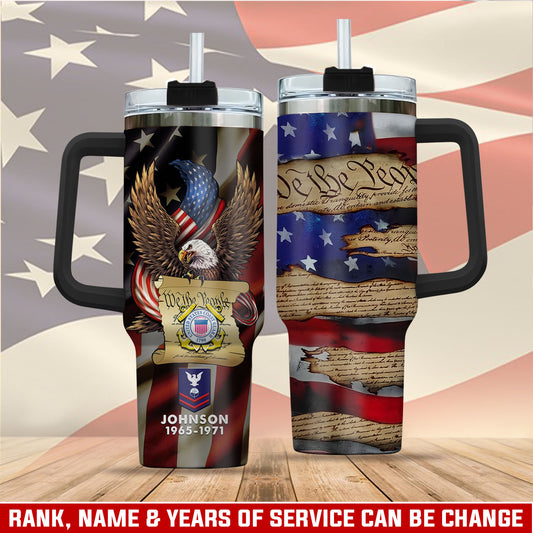US Coast Guard – Tumbler 40oz - USA Freedom & Constitution Art