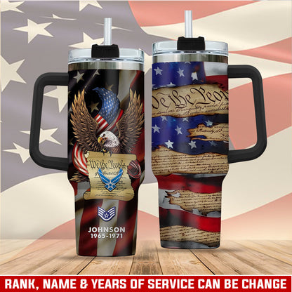 US  Air Force – Tumbler 40oz - USA Freedom & Constitution Art