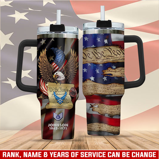 US  Air Force – Tumbler 40oz - USA Freedom & Constitution Art