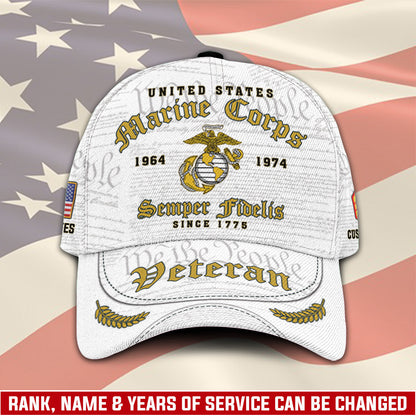 US Marine Corps – Classic Cap – Veteran White Cap