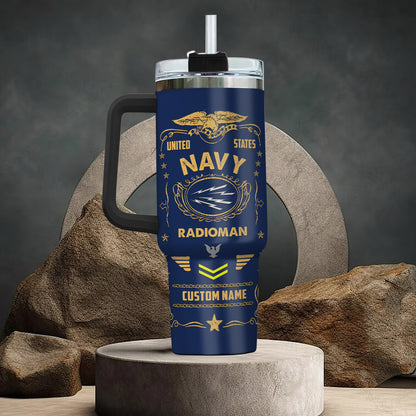 Navy Rating, E 7 Red – Stainless Steel Tumbler 40oz