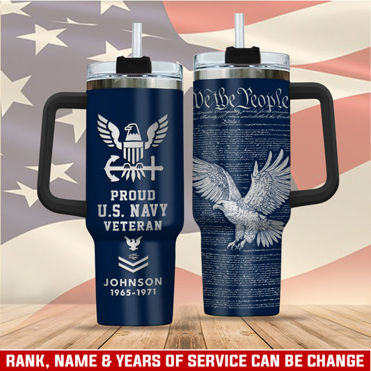 US Navy, Thank a Veteran – Stainless Steel Tumbler 40oz