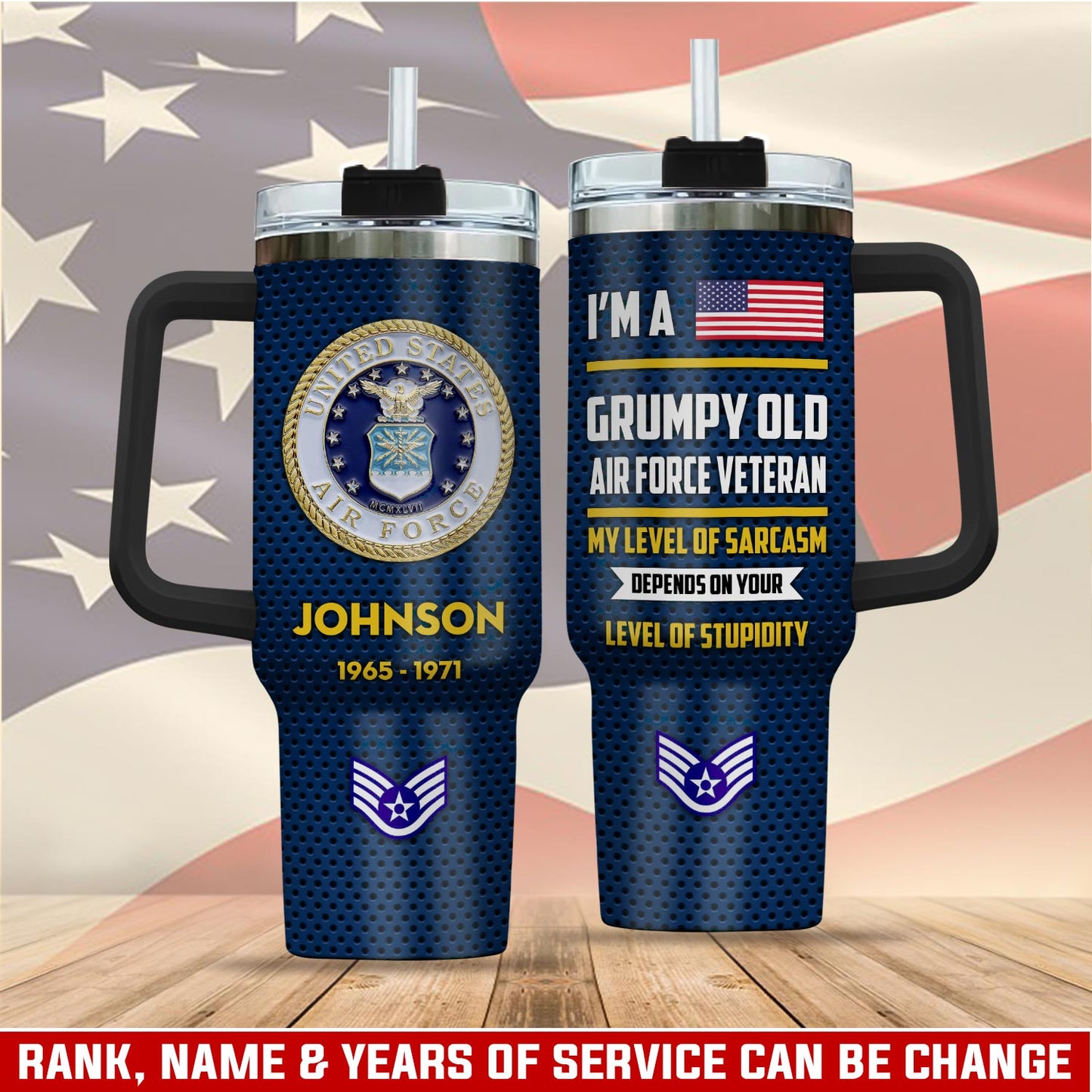 US Air Force , Aim High … Fly-Fight-Win – Stainless Steel Tumbler 40oz