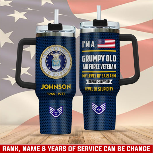 US Air Force , Aim High … Fly-Fight-Win – Stainless Steel Tumbler 40oz