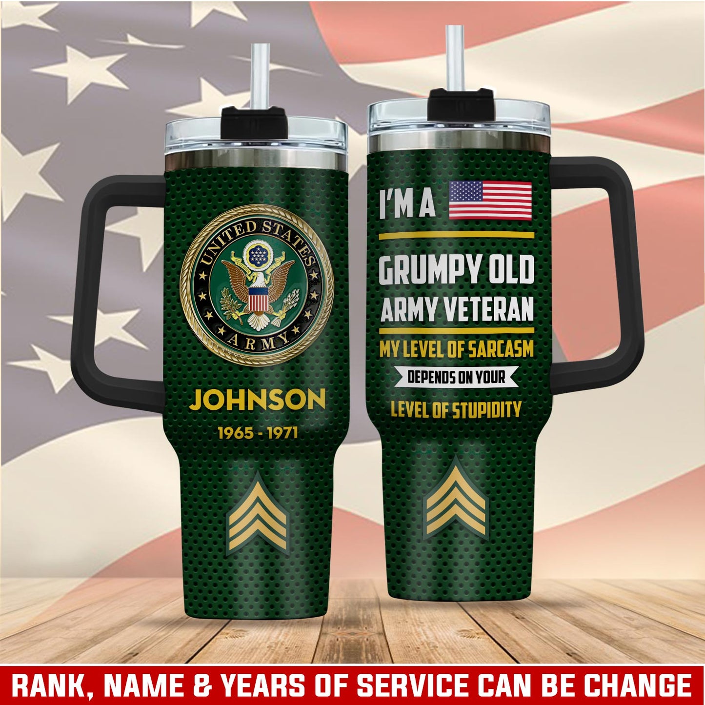 US Army, W 4 Army Chief Warrant Officer 4 – Stainless Steel Tumbler 40oz