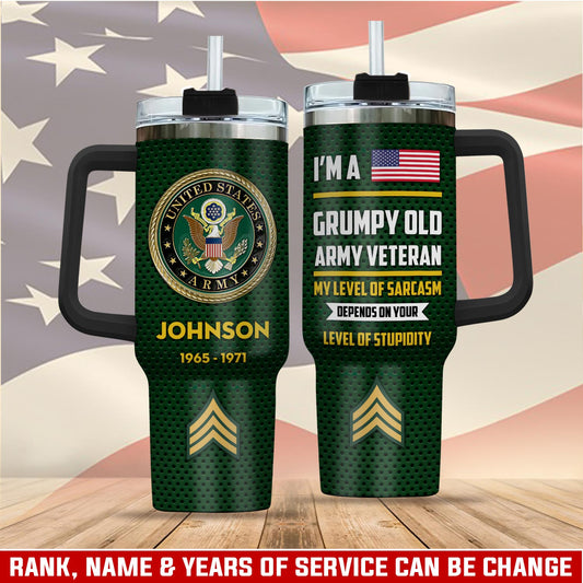 US Army, W 4 Army Chief Warrant Officer 4 – Stainless Steel Tumbler 40oz