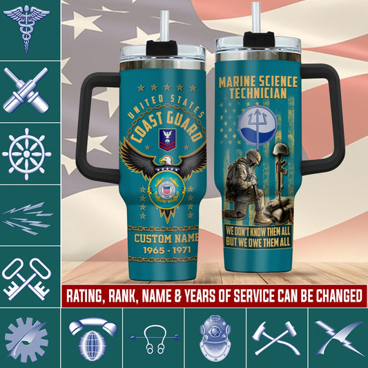 Coast Guard Rating, E 8 Gold – Stainless Steel Tumbler 40oz