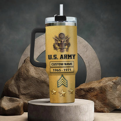US Army, E 6 Army Specialist – Stainless Steel Tumbler 40oz