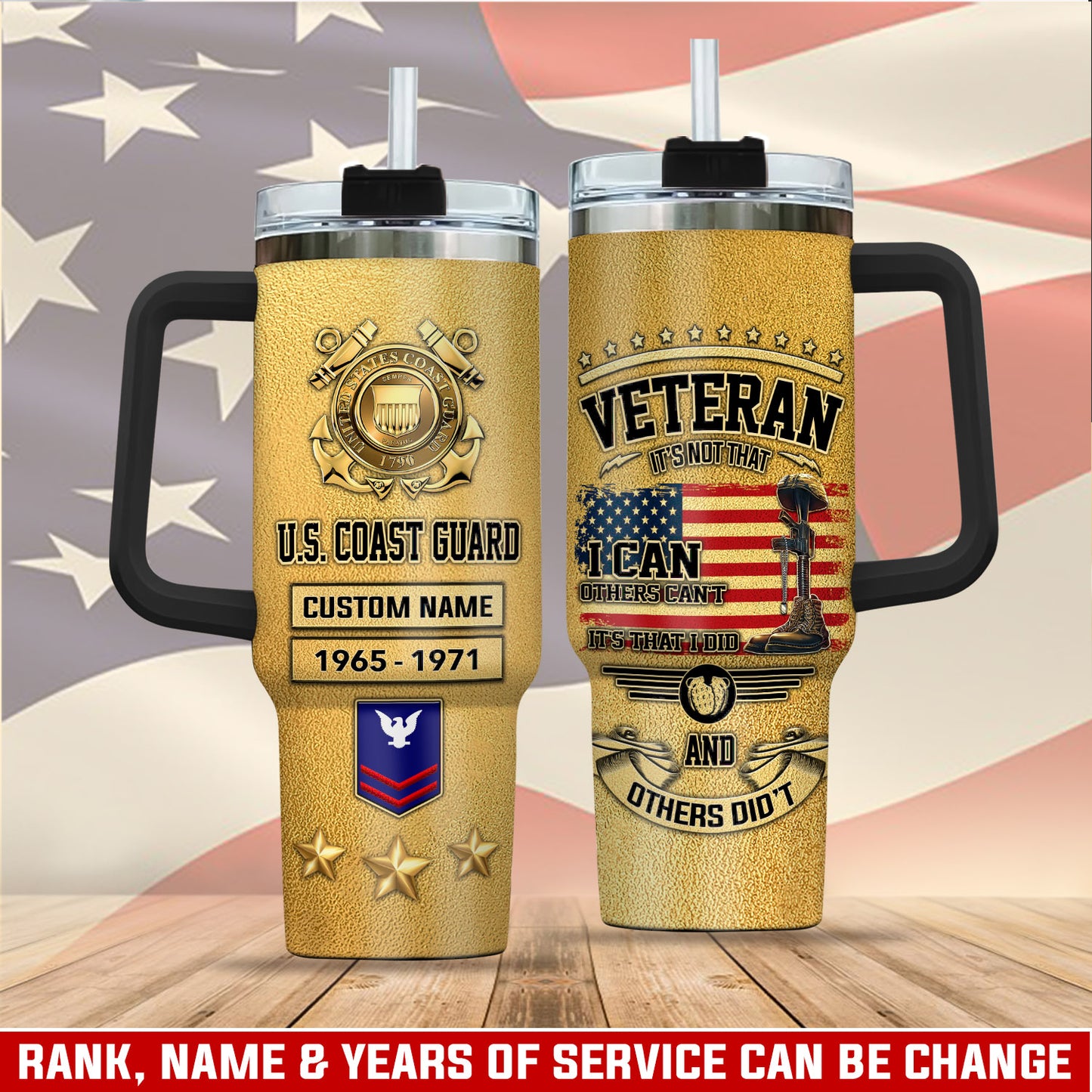 US Coast Guard, Served With Pride – Stainless Steel Tumbler 40oz