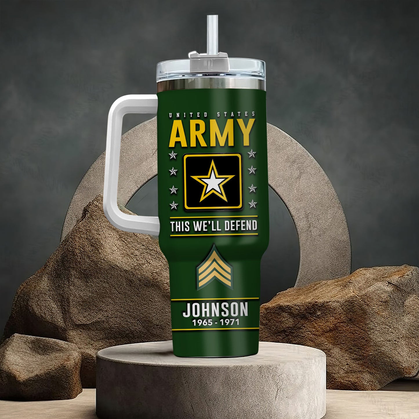 US Army, E 9 Army Command Sergeant Major – Stainless Steel Tumbler 40oz