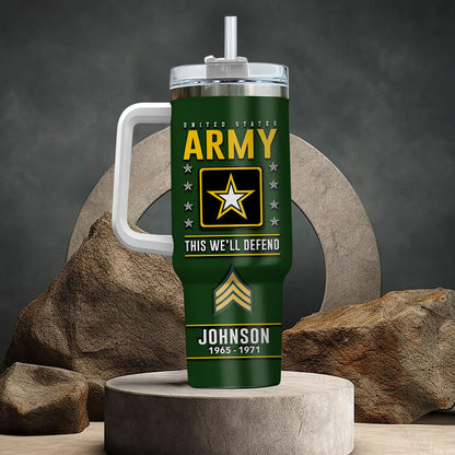 US Army, E 9 Army Command Sergeant Major – Stainless Steel Tumbler 40oz