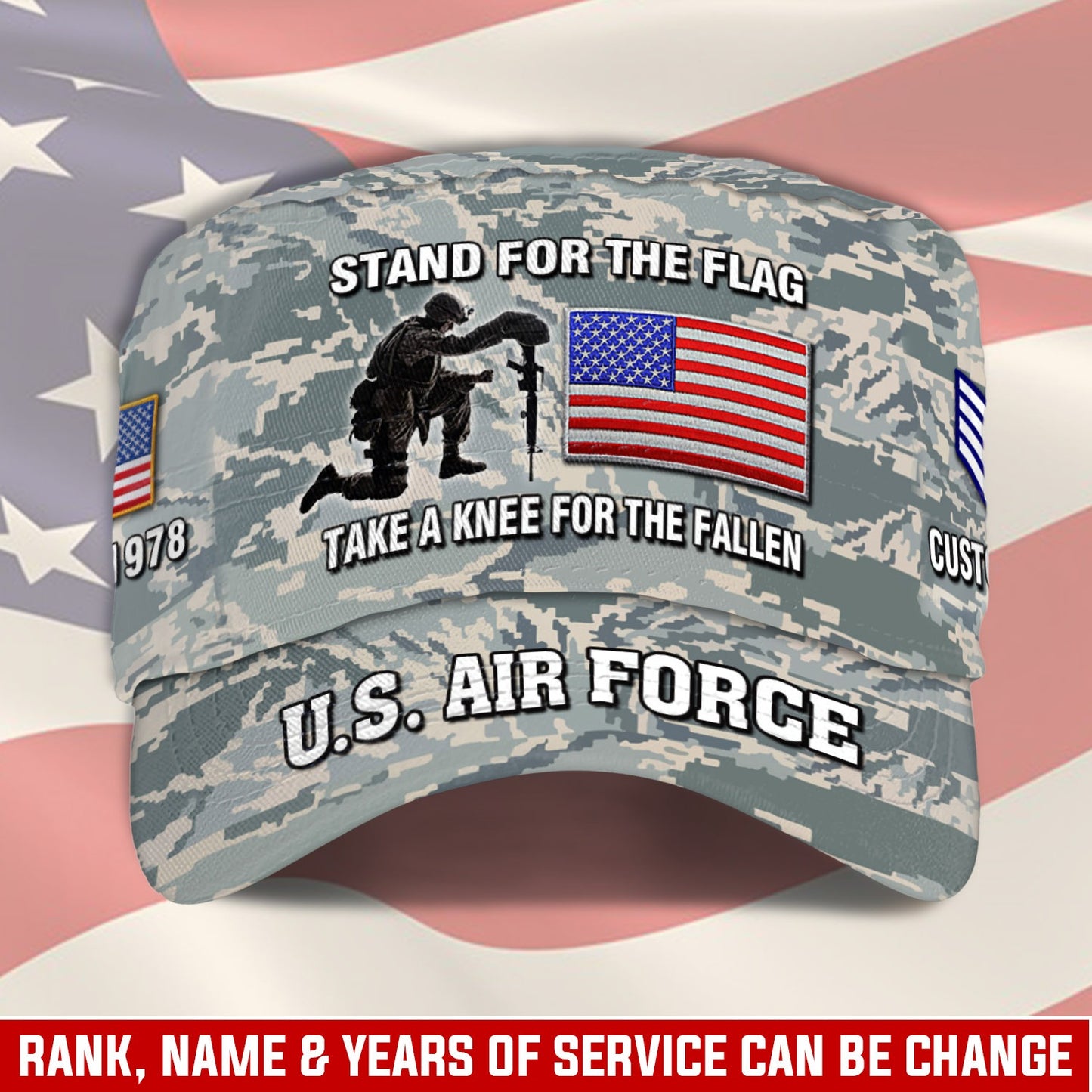 US Air Force – Military Cap - STAND FOR THE FLAG TAKE A KNEE FOR THE FALLEN