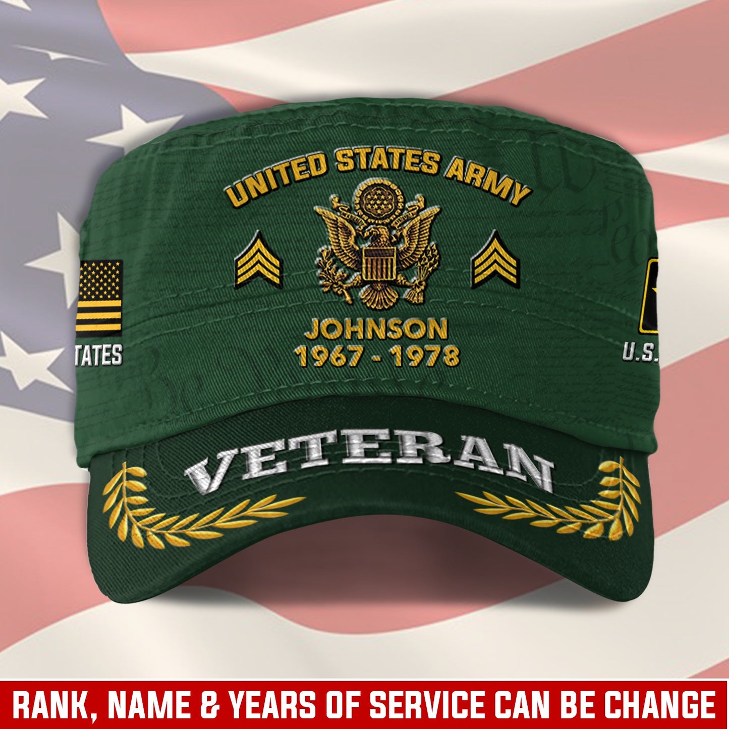 US Army – Military Cap –  Freedom Over Fear