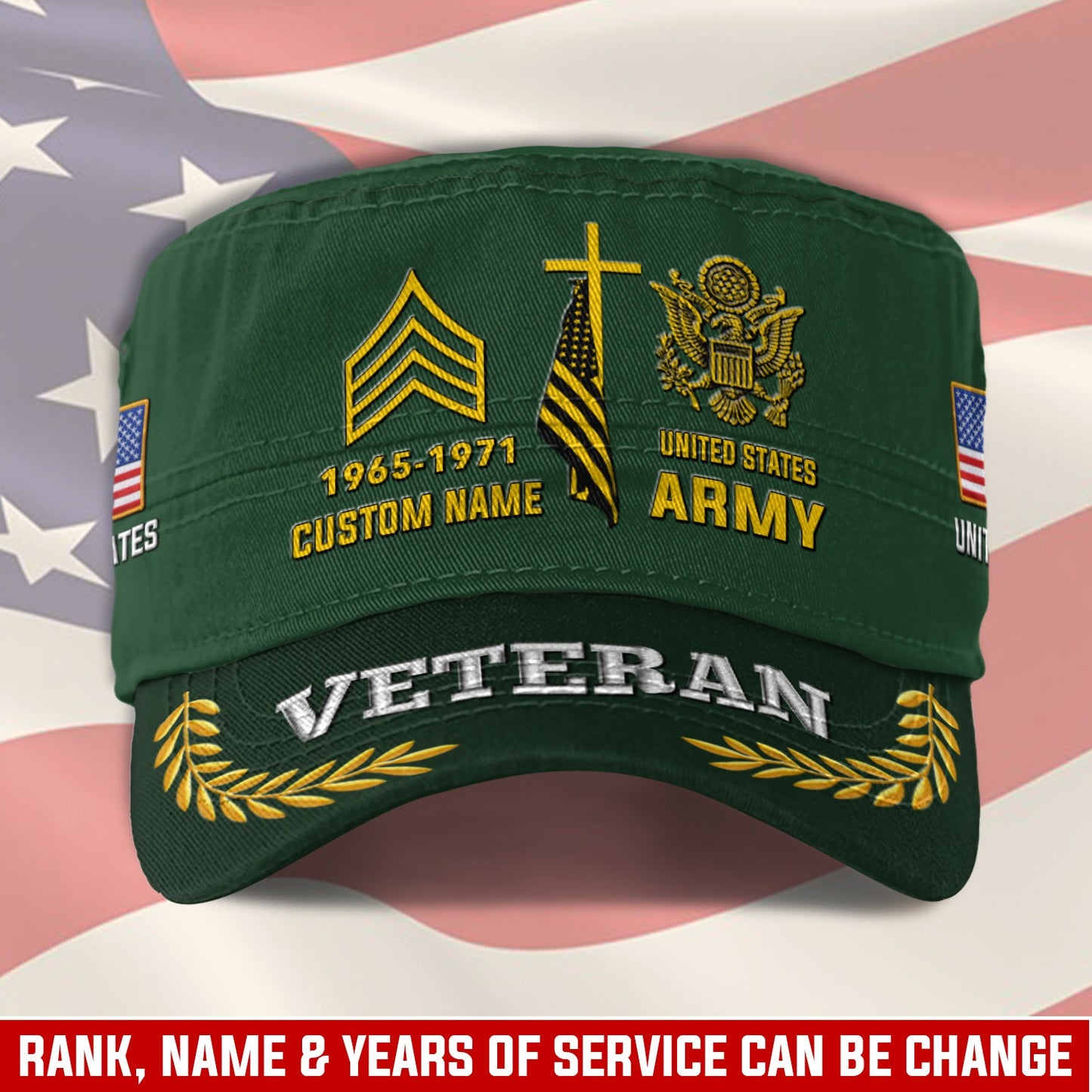 US Army – Military Cap –  Lest We Forget