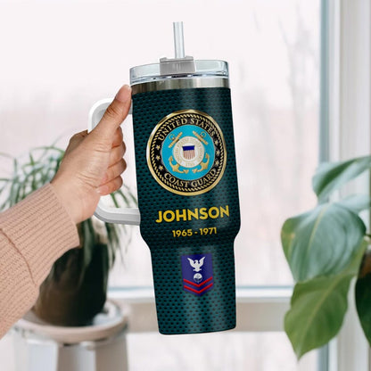 US Coast Guard, E 9 Gold – Stainless Steel Tumbler 40oz