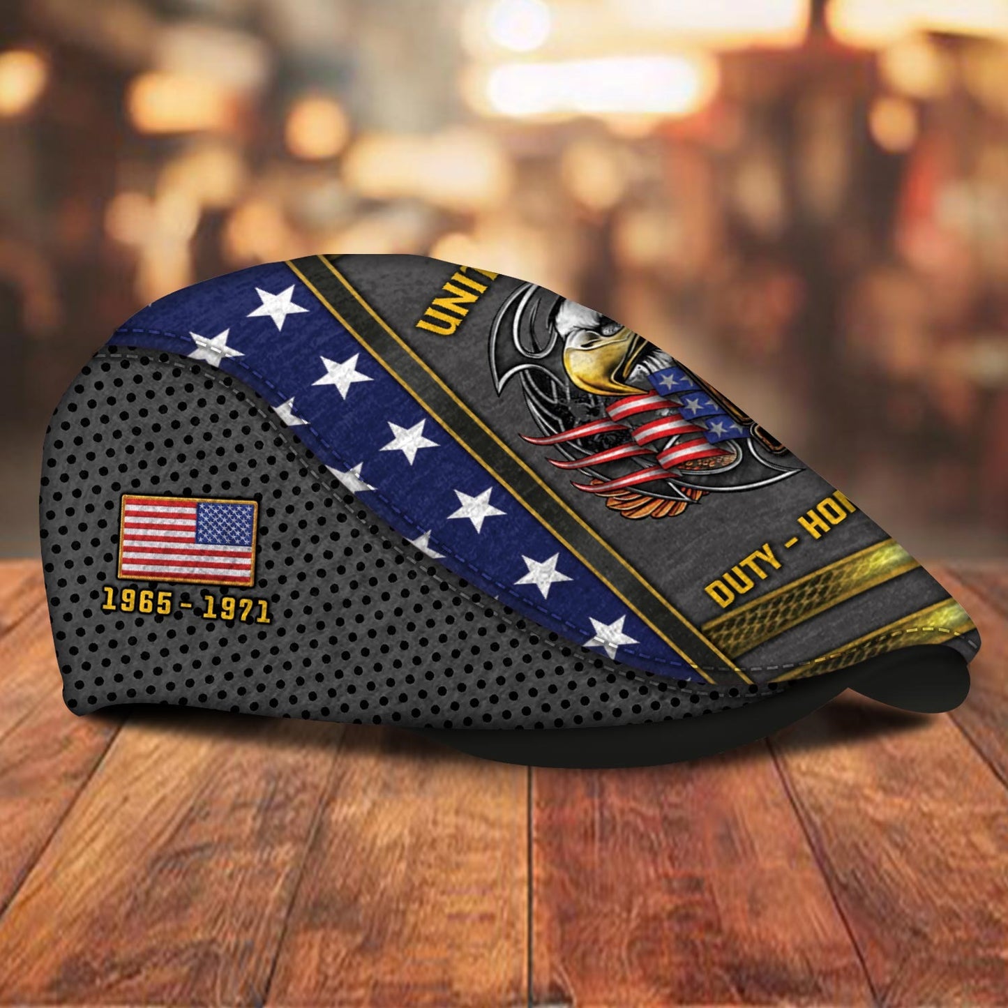 Custom U.S. Army Jeff Cap –  USMC Honor Courage Commitment Veteran Cap