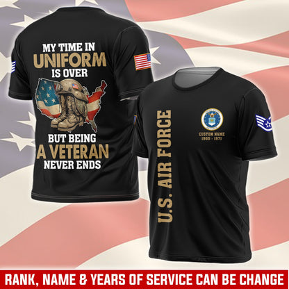 U.S Air Force – T-shirt – Veteran Never Ends