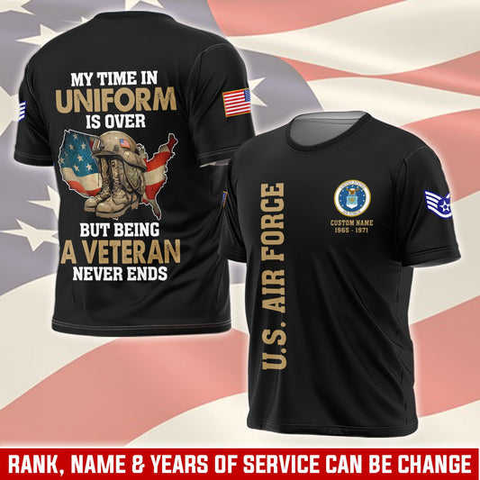U.S Air Force – T-shirt – Veteran Never Ends