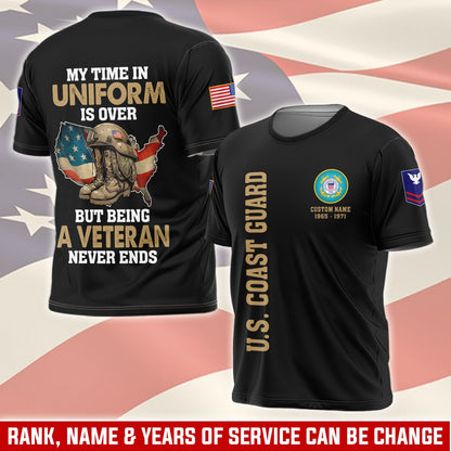 U.S Coast Guard – T-shirt – Veteran Never Ends