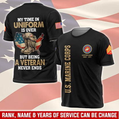 U.S Marine Corps – T-shirt – Veteran Never Ends