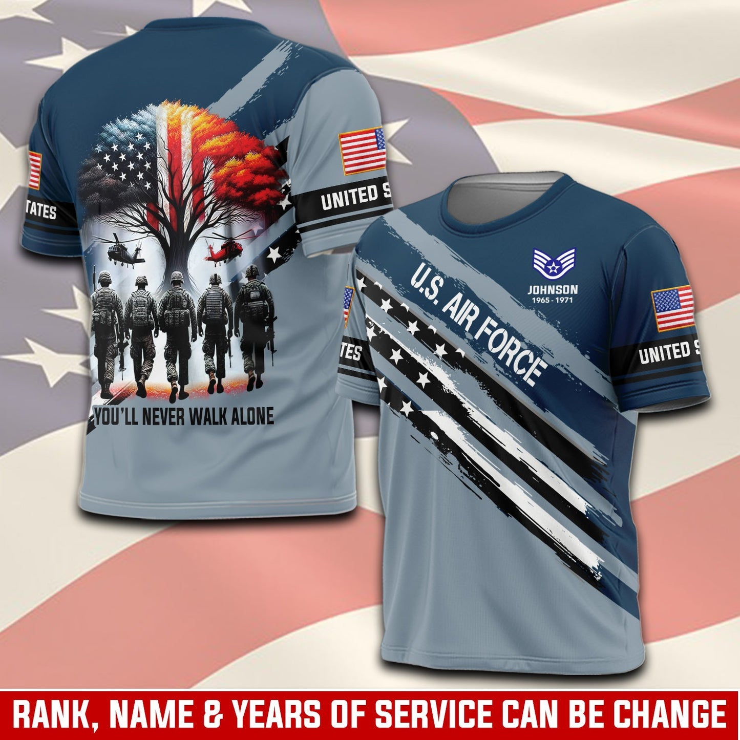 U.S Air Force – T-shirt – YOU'LL NEVER WALK ALONE