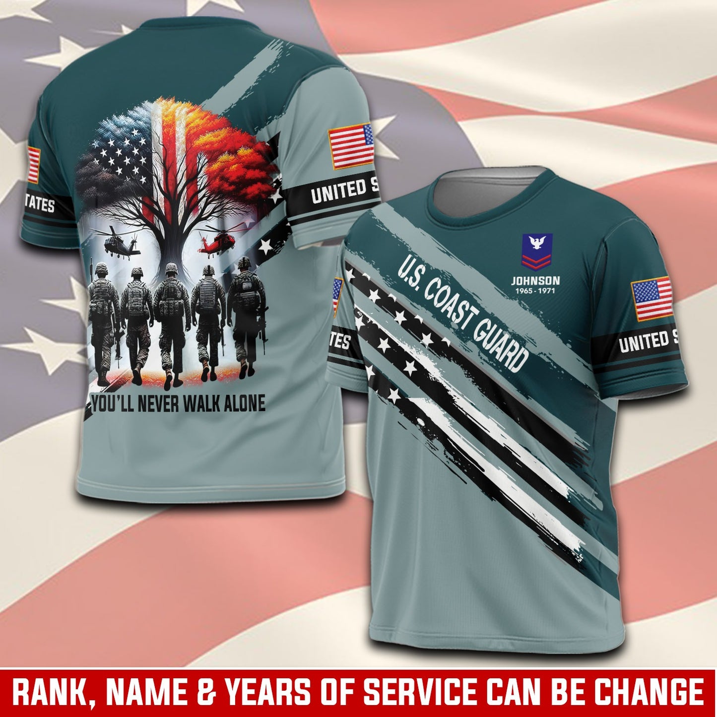 U.S Coast Guard – T-shirt – YOU'LL NEVER WALK ALONE