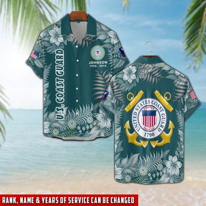 US Coast Guard – Hawaiian Shirt – Tropical Service Pride