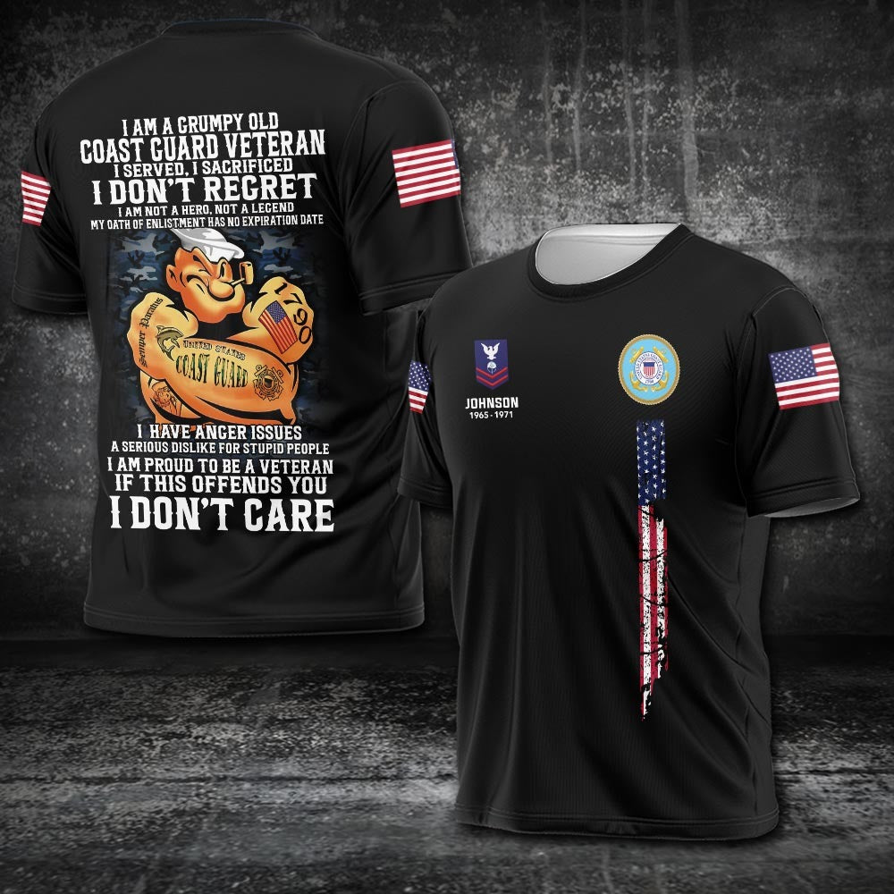 U.S Coast Guard – T-shirt – PROUD TO BE A VETERAN