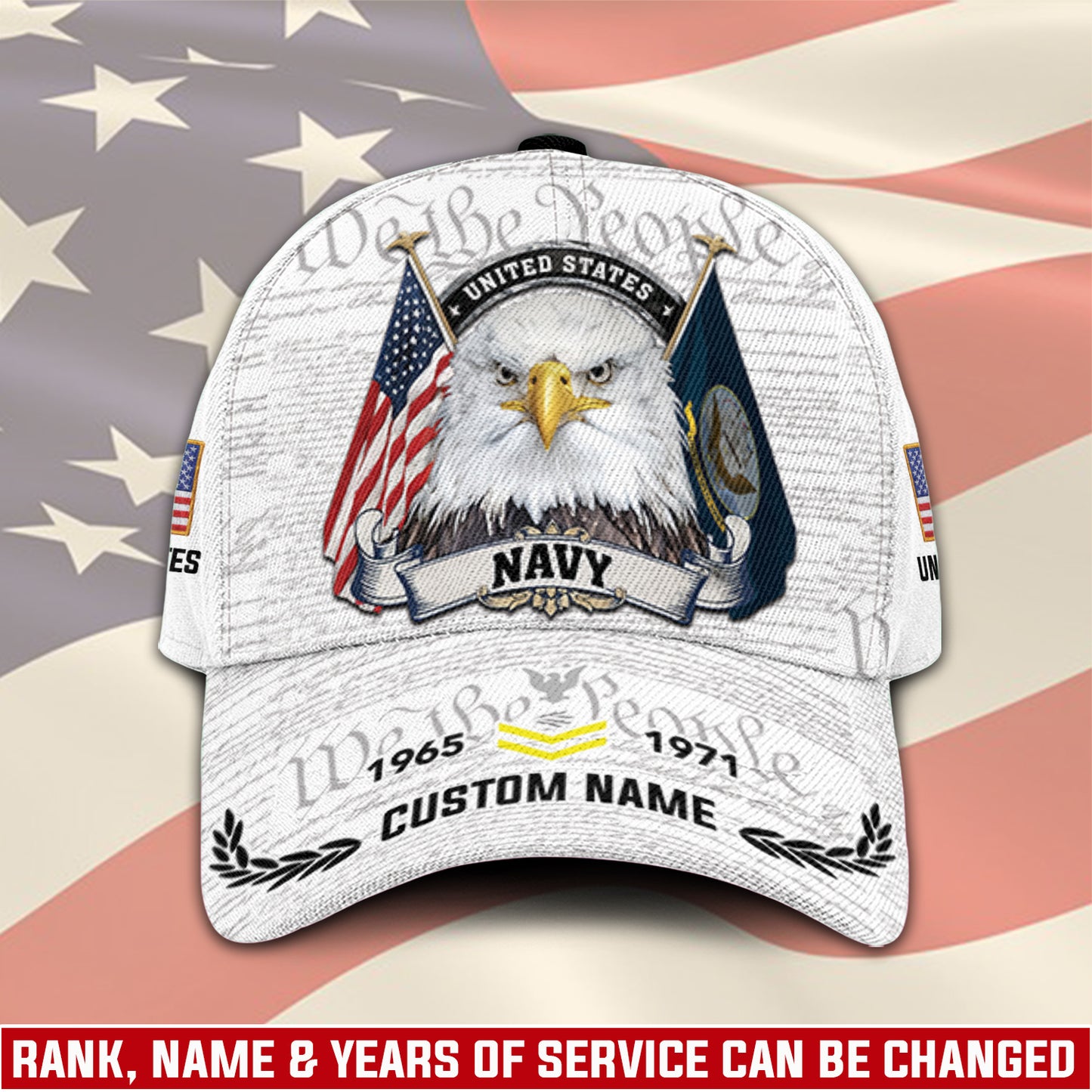 US Navy – Classic Cap – We The People White