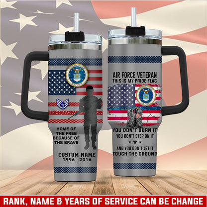 US Air Force – Tumbler 40oz - HOME OF THE FREE BECAUSE OF THE BRAVE