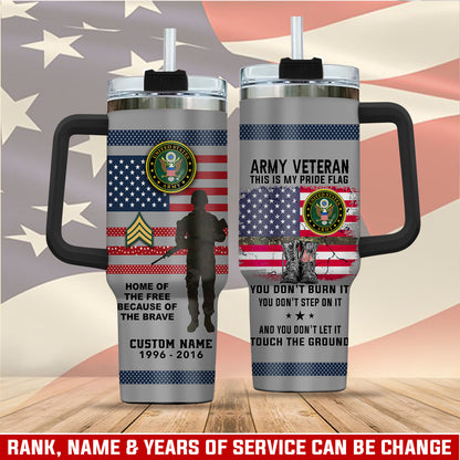 US Army – Tumbler 40oz - HOME OF THE FREE BECAUSE OF THE BRAVE