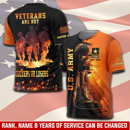 U.S Army – T-shirt – VETERANS ARE NOT SUCKERS OR LOSERS