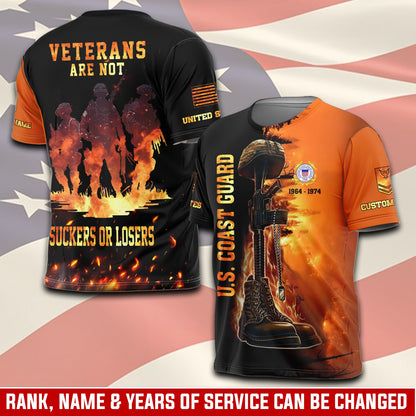 U.S Coast Guard – T-shirt – VETERANS ARE NOT SUCKERS OR LOSERS