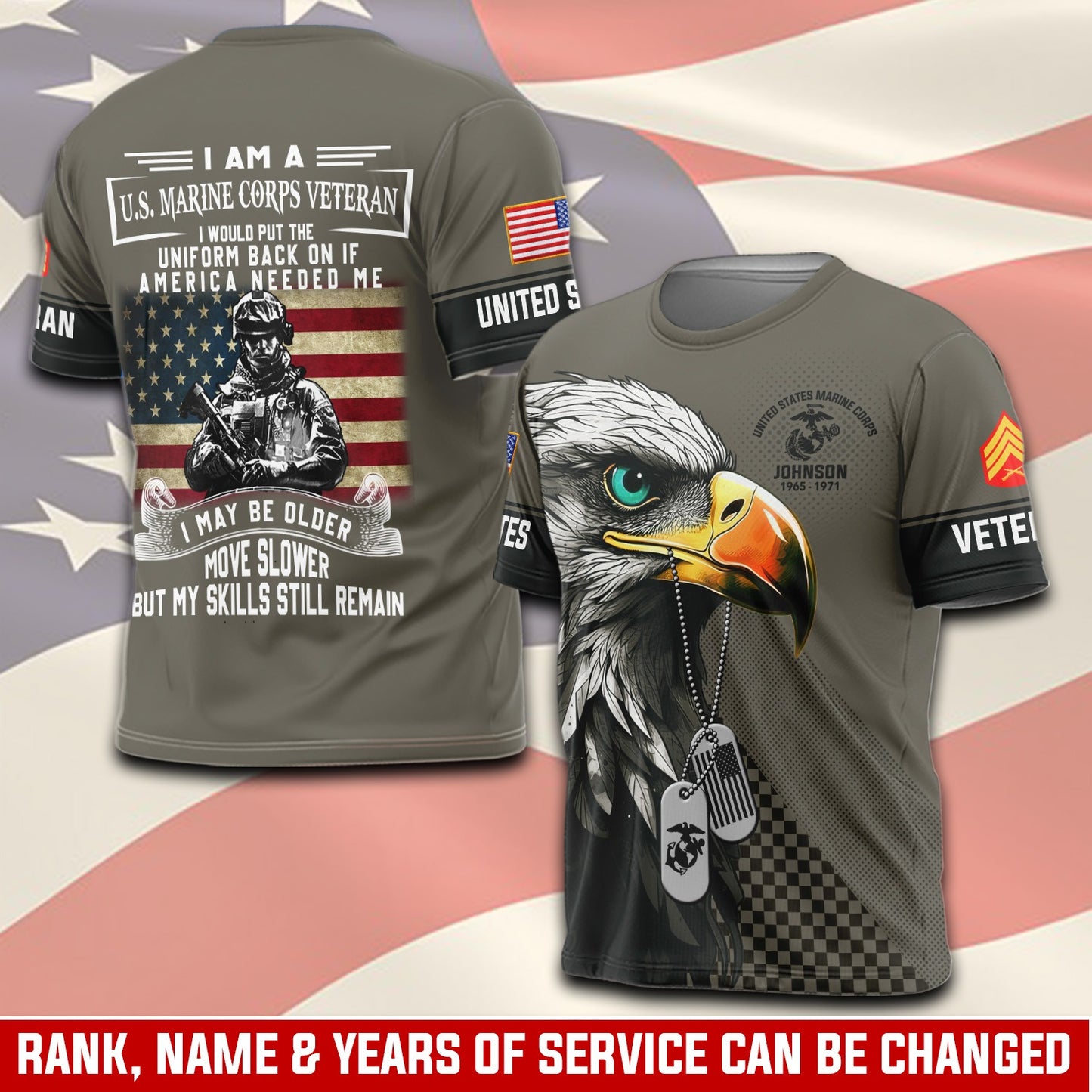 U.S Marine Corps – T-shirt – I WOULD PUT THE UNIFORM BACK ON IF AMERICA NEEDED ME