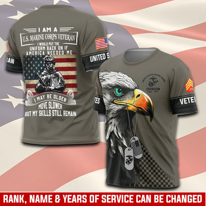 U.S Marine Corps – T-shirt – I WOULD PUT THE UNIFORM BACK ON IF AMERICA NEEDED ME