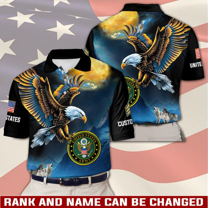 U.S Army – T-shirt –  Golden Moon Eagle