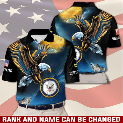 U.S Navy – T-shirt –  Golden Moon Eagle